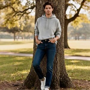 Express Slim Straight Dark Wash Stretch Jeans Size 31/32